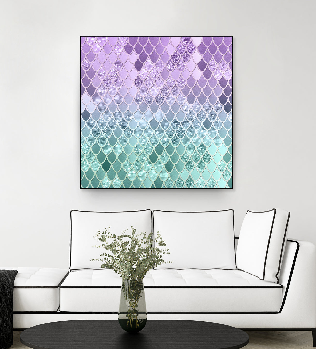 Mermaid Glitter Scales #1 #shiny #decor #art by Anita & Bella Jantz on GIANT ART - fuchsia photo illustration