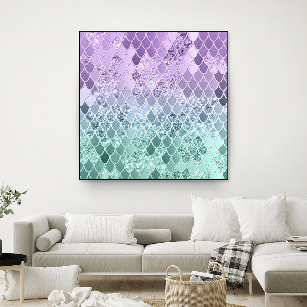 Mermaid Glitter Scales #1 #shiny #decor #art by Anita & Bella Jantz on GIANT ART - fuchsia photo illustration