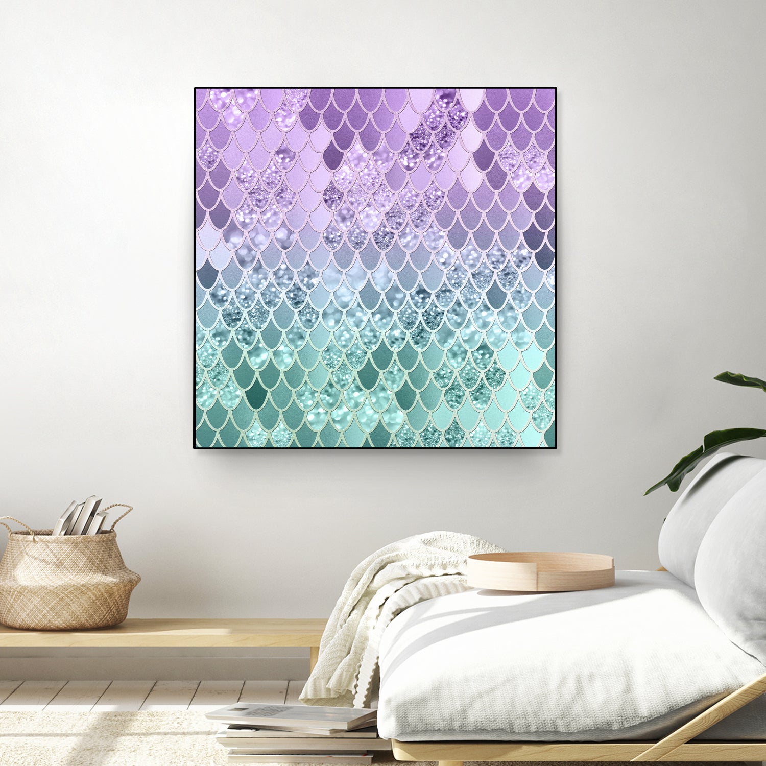 Mermaid Glitter Scales #1 #shiny #decor #art by Anita & Bella Jantz on GIANT ART - fuchsia photo illustration