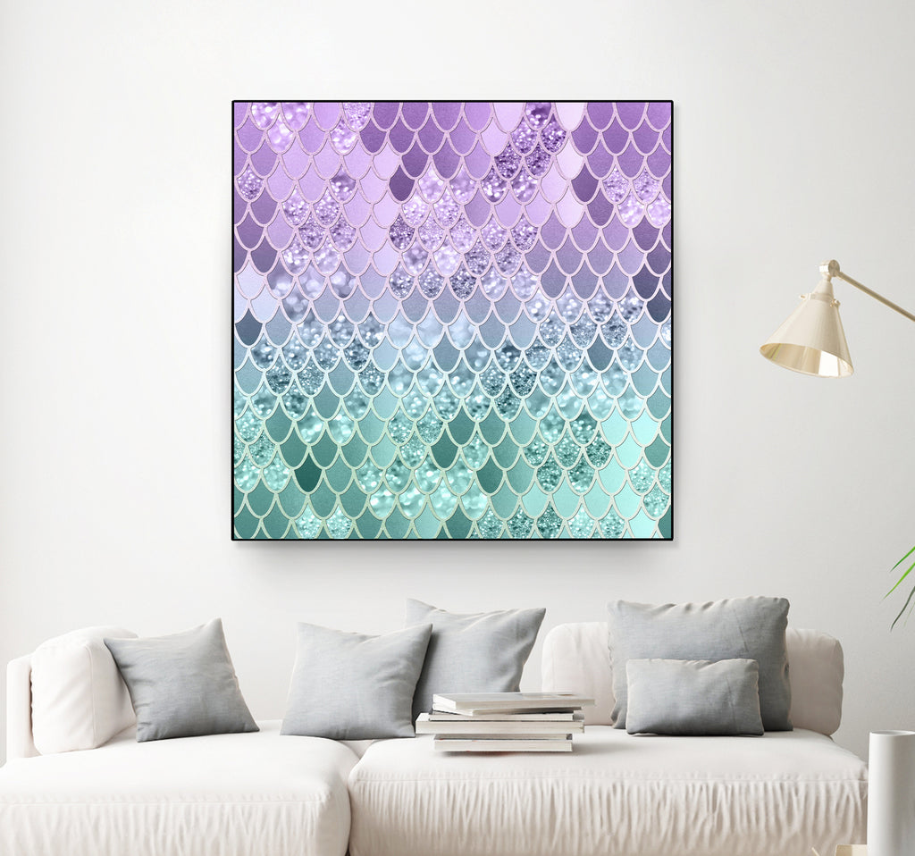 Mermaid Glitter Scales #1 #shiny #decor #art by Anita & Bella Jantz on GIANT ART - fuchsia photo illustration