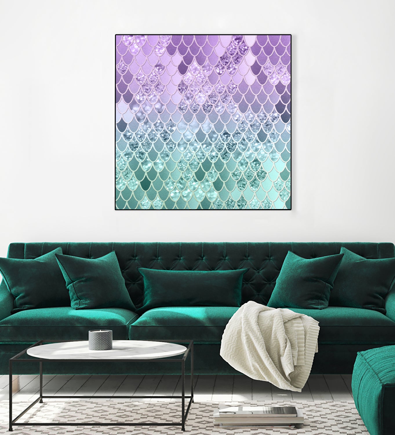 Mermaid Glitter Scales #1 #shiny #decor #art by Anita & Bella Jantz on GIANT ART - fuchsia photo illustration