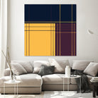 Abstract graphic I Dark blue Purple Yellow by Blerta Karahoda on GIANT ART - yellow digital drawing