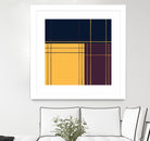 Abstract graphic I Dark blue Purple Yellow by Blerta Karahoda on GIANT ART - yellow digital drawing