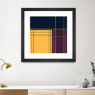 Abstract graphic I Dark blue Purple Yellow by Blerta Karahoda on GIANT ART - yellow digital drawing