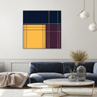 Abstract graphic I Dark blue Purple Yellow by Blerta Karahoda on GIANT ART - yellow digital drawing