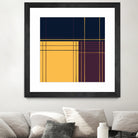 Abstract graphic I Dark blue Purple Yellow by Blerta Karahoda on GIANT ART - yellow digital drawing