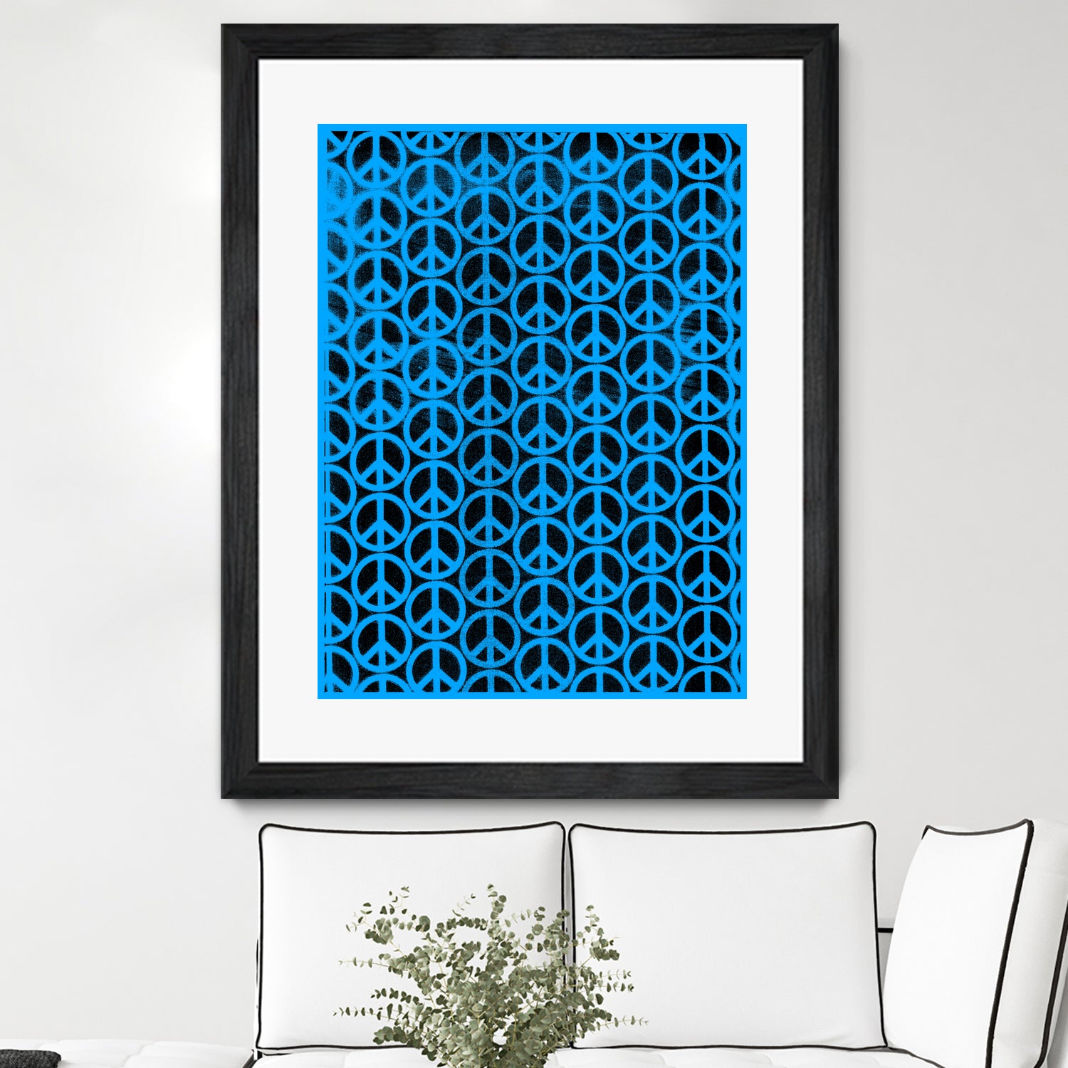 Peace Sign by OTIS PORRITT on GIANT ART - blue digital painting