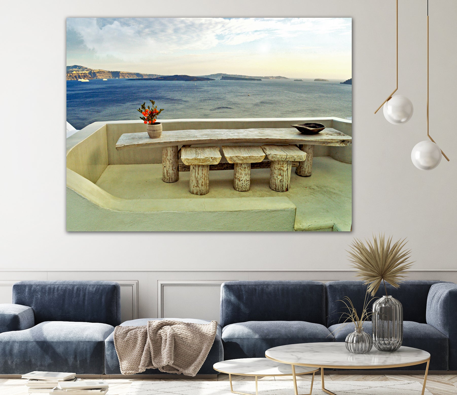 Santorini by Haris Kavalla on GIANT ART - gray processing/programming