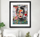 Twiggy street art by Ana Paula Hoppe on GIANT ART - red photo illustration