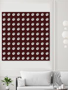 shell shape on dark burgundy bkg by Ramona Masut on GIANT ART - red digital drawing