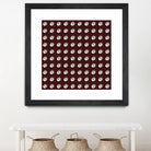 shell shape on dark burgundy bkg by Ramona Masut on GIANT ART - red digital drawing