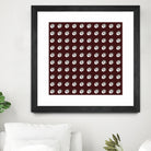 shell shape on dark burgundy bkg by Ramona Masut on GIANT ART - red digital drawing