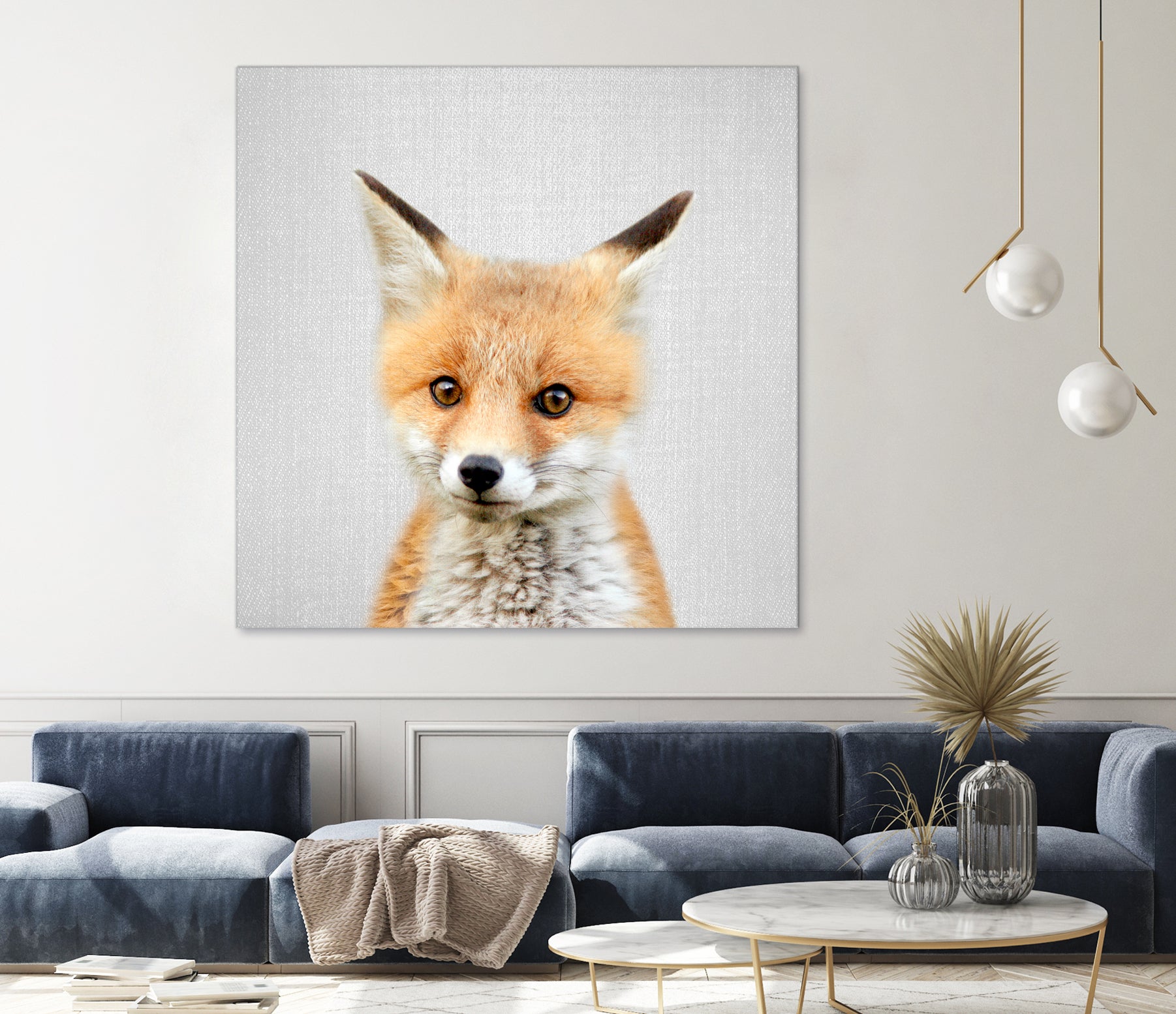 Baby Fox - Colorful by Gal Pittel on GIANT ART - orange photo illustration