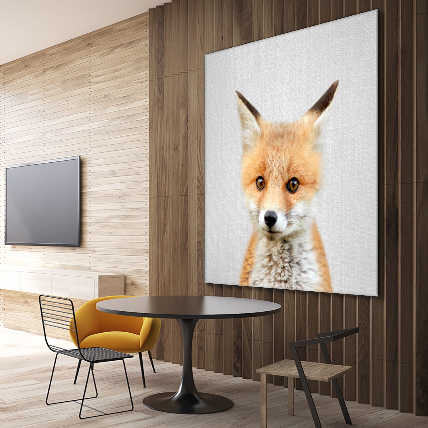 Baby Fox - Colorful by Gal Pittel on GIANT ART - orange photo illustration