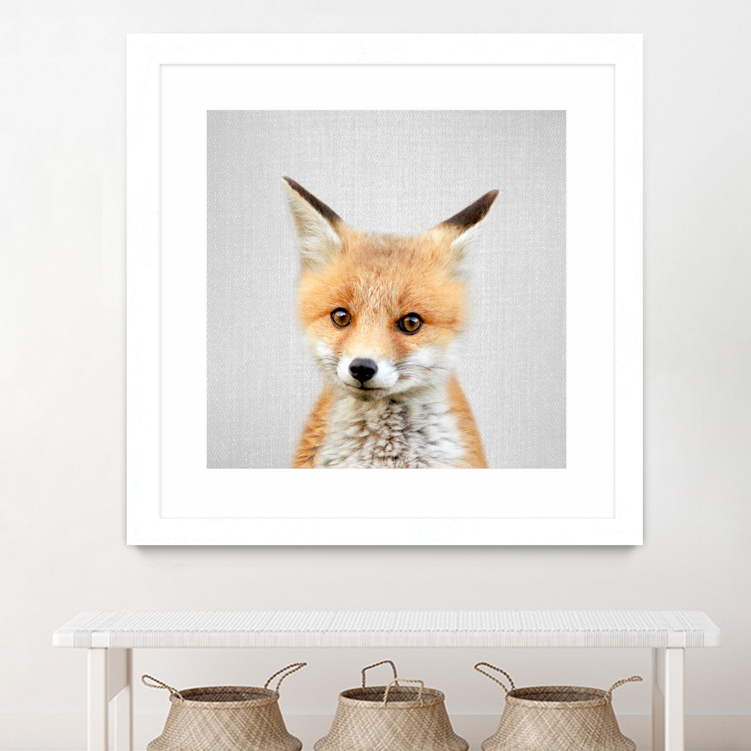 Baby Fox - Colorful by Gal Pittel on GIANT ART - orange photo illustration