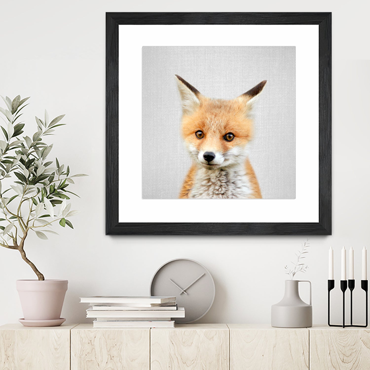 Baby Fox - Colorful by Gal Pittel on GIANT ART - orange photo illustration