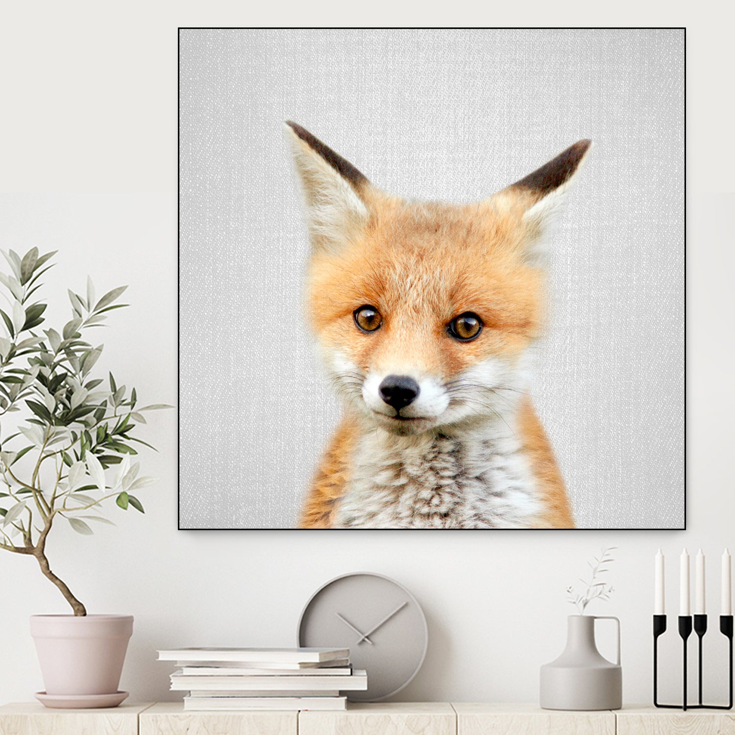 Baby Fox - Colorful by Gal Pittel on GIANT ART - orange photo illustration