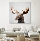 Moose - Colorful by Gal Pittel on GIANT ART - brown photo illustration