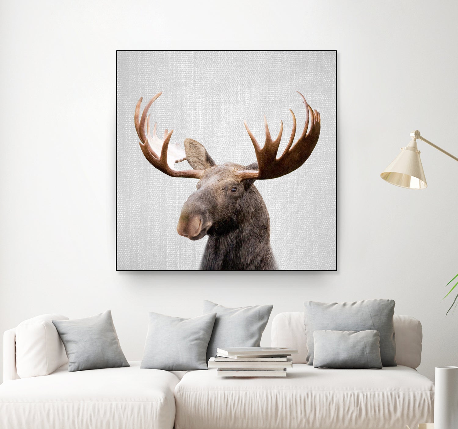 Moose - Colorful by Gal Pittel on GIANT ART - brown photo illustration