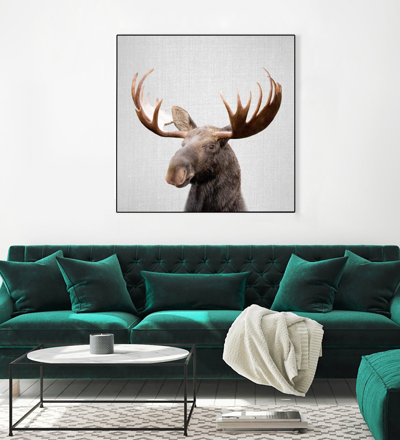 Moose - Colorful by Gal Pittel on GIANT ART - brown photo illustration