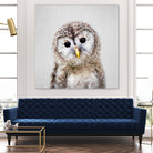 Baby Owl - Colorful by Gal Pittel on GIANT ART - brown digital painting