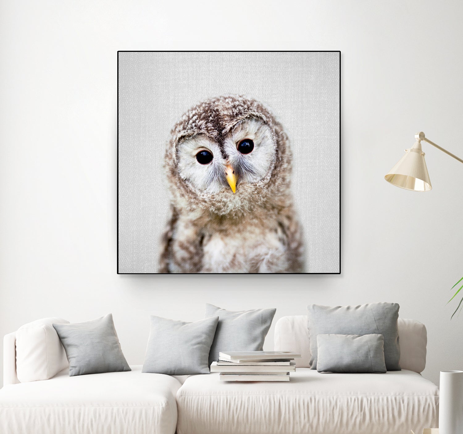 Baby Owl - Colorful by Gal Pittel on GIANT ART - brown digital painting