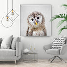 Baby Owl - Colorful by Gal Pittel on GIANT ART - brown digital painting