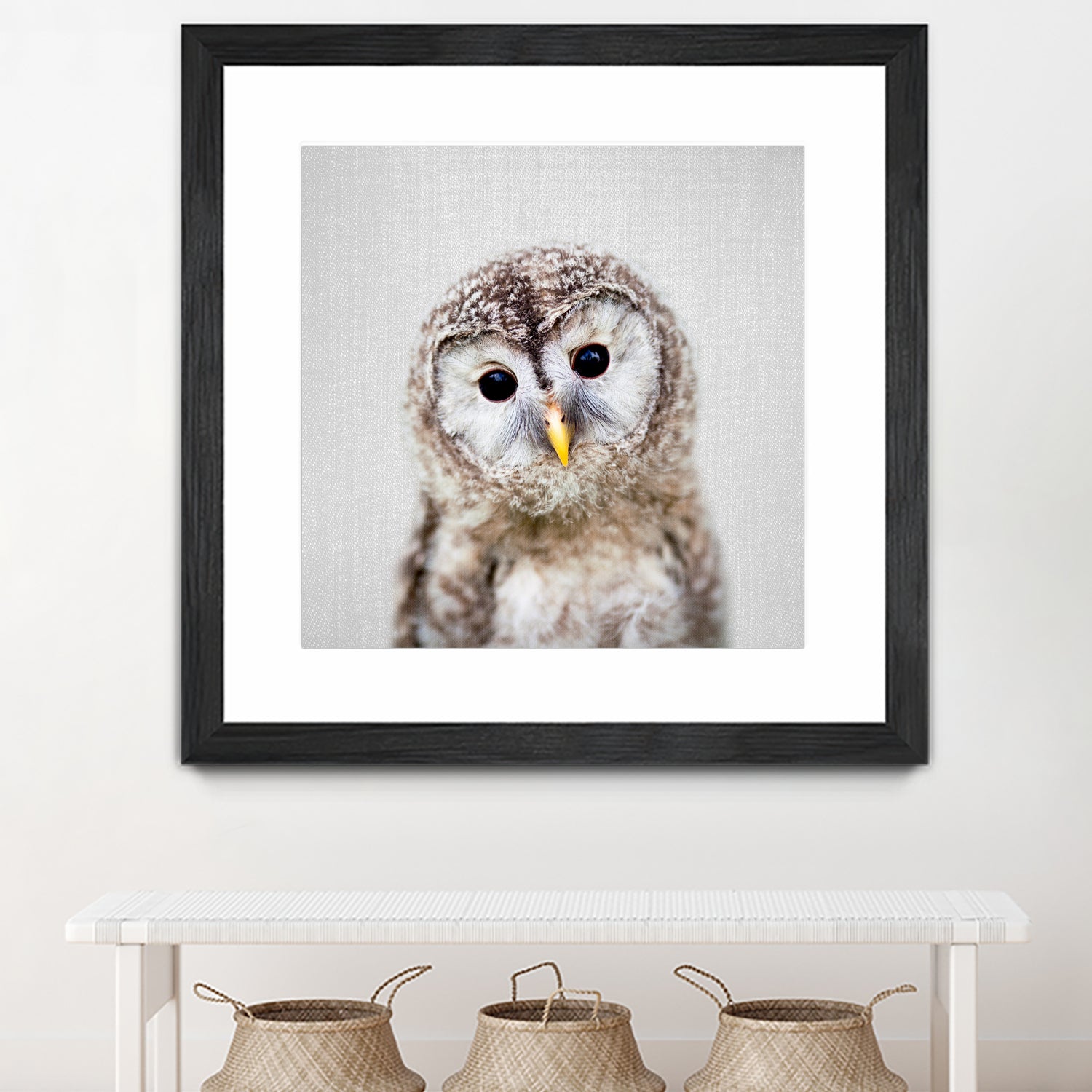 Baby Owl - Colorful by Gal Pittel on GIANT ART - brown digital painting