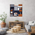 Navy & Rust Mid Century by Blerta Karahoda on GIANT ART - blue digital drawing