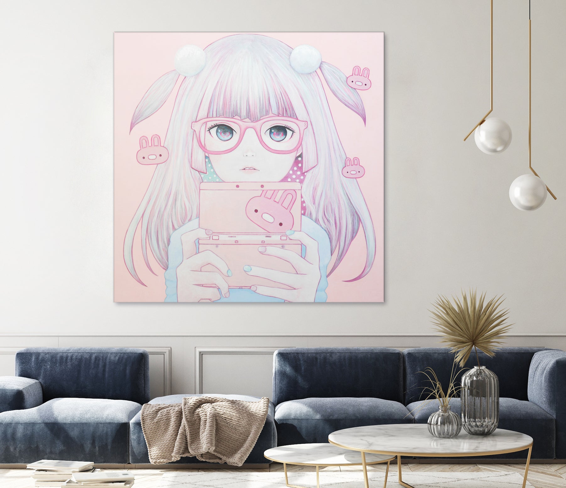 Gamer Girl 4 by Kaoru Hasegawa on GIANT ART - pink mixed media