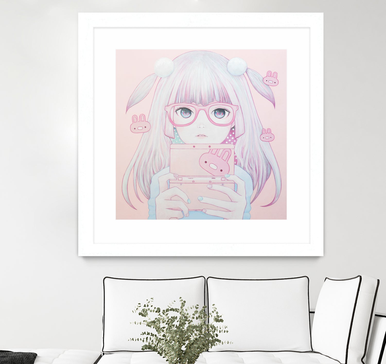 Gamer Girl 4 by Kaoru Hasegawa on GIANT ART - pink mixed media