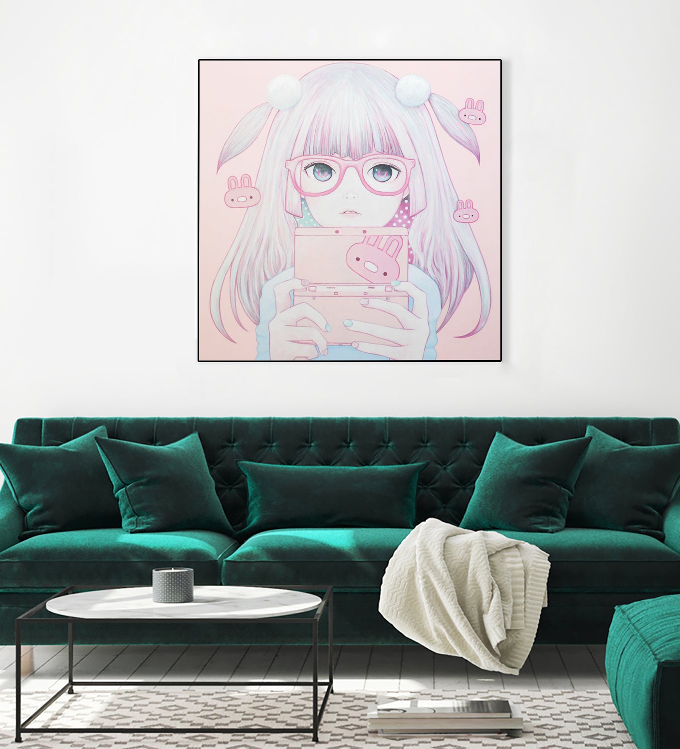 Gamer Girl 4 by Kaoru Hasegawa on GIANT ART - pink mixed media