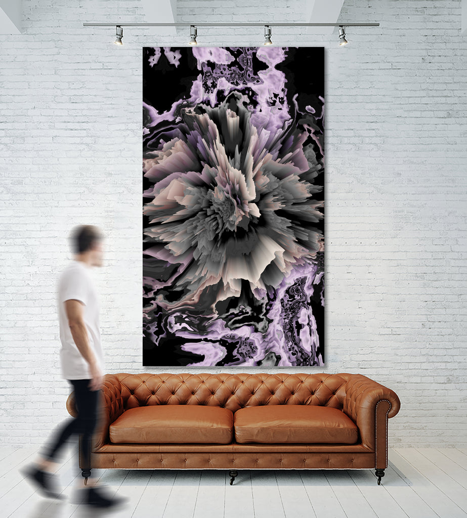 marble glitchy flower by Haris Kavalla on GIANT ART - gray photo illustration