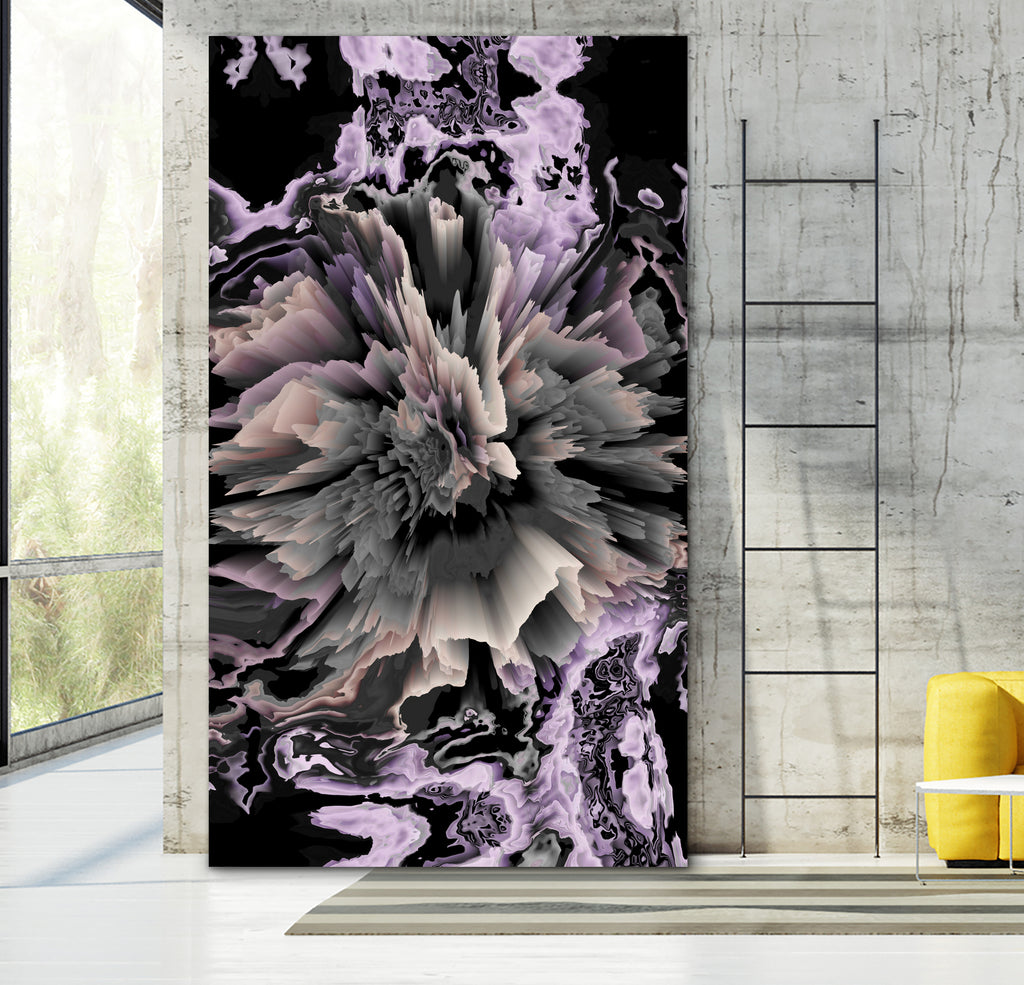 marble glitchy flower by Haris Kavalla on GIANT ART - gray photo illustration