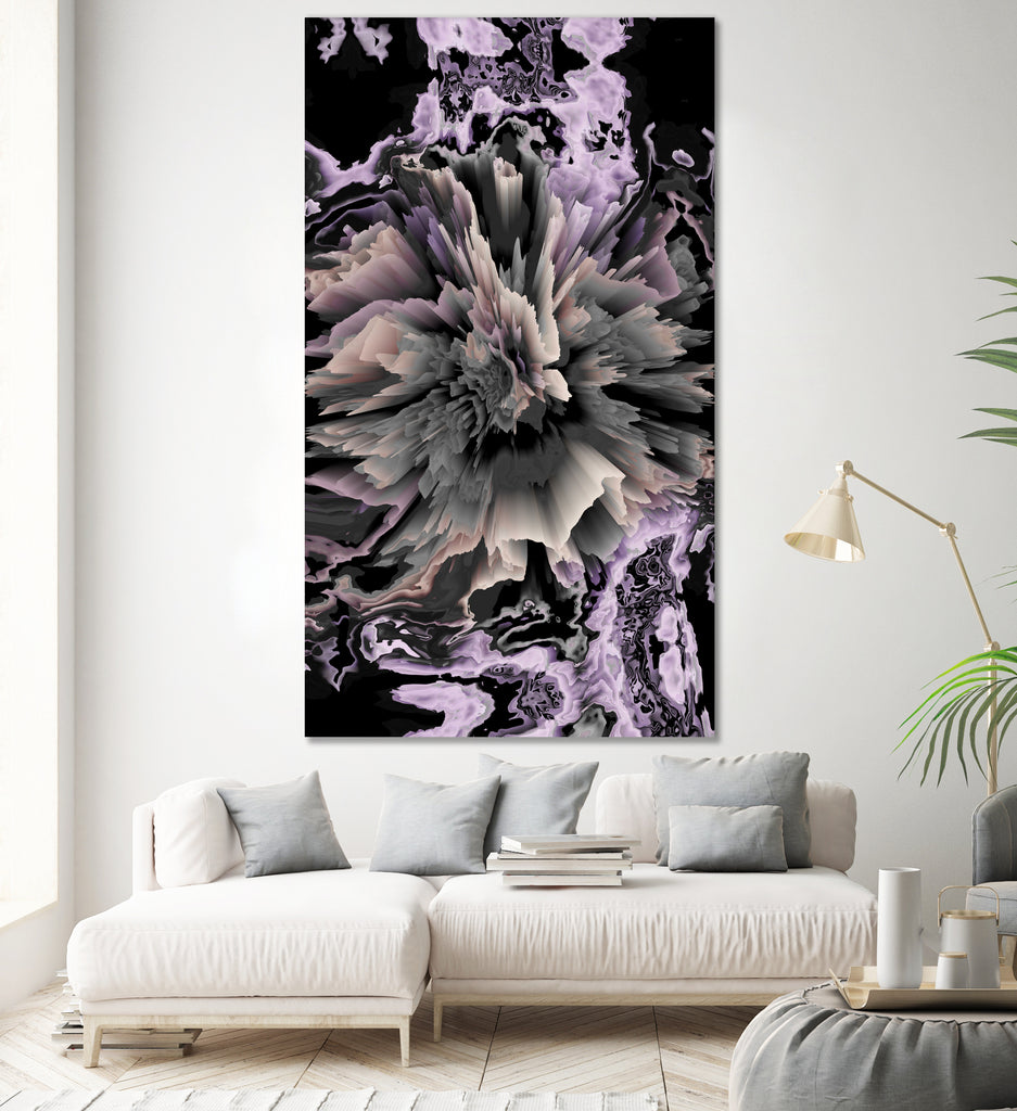 marble glitchy flower by Haris Kavalla on GIANT ART - gray photo illustration