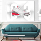 Air Jordan 03s by Francesco Scura on GIANT ART - red digital painting