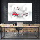 Air Jordan 03s by Francesco Scura on GIANT ART - red digital painting