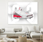 Air Jordan 03s by Francesco Scura on GIANT ART - red digital painting