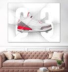 Air Jordan 03s by Francesco Scura on GIANT ART - red digital painting