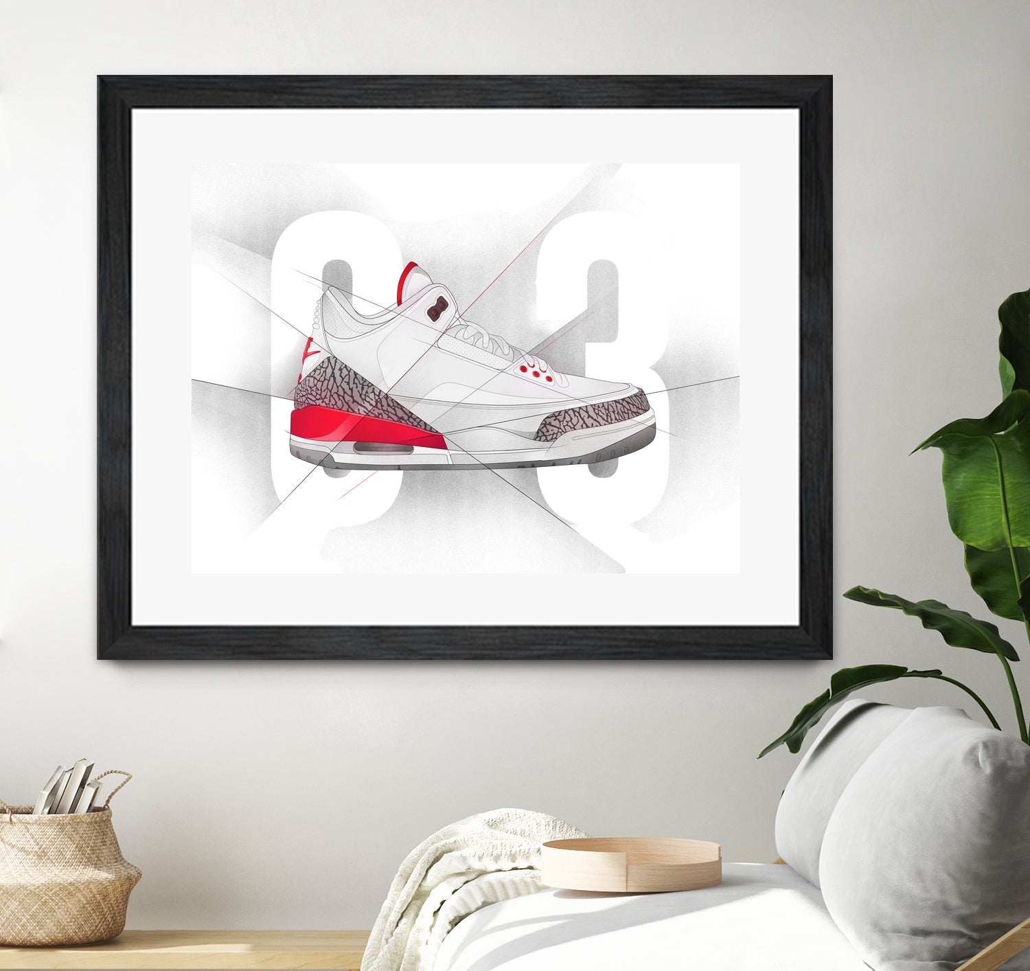 Air Jordan 03s by Francesco Scura on GIANT ART - red digital painting