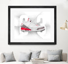 Air Jordan 03s by Francesco Scura on GIANT ART - red digital painting