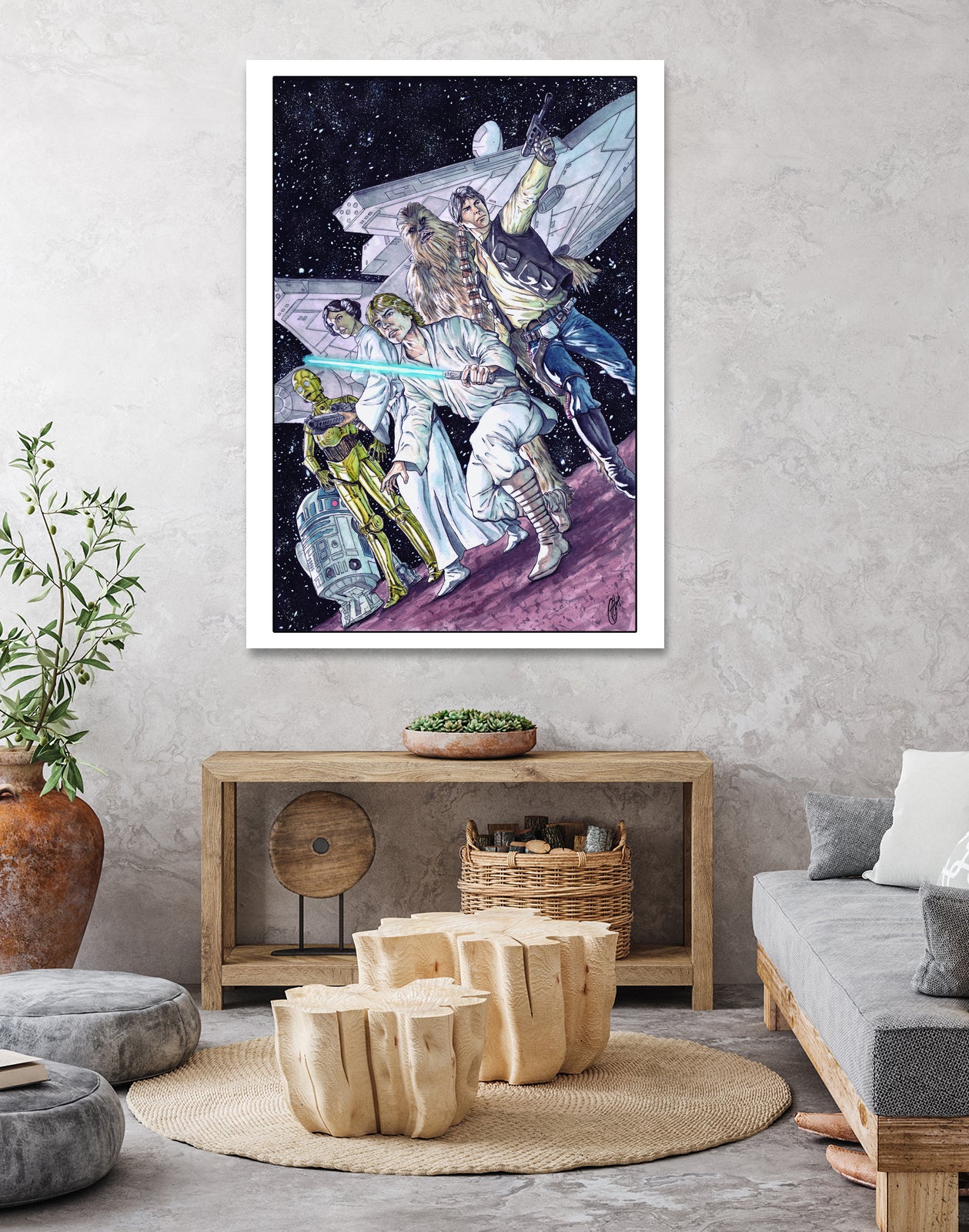 Star Wars by Carlos Eduardo Cunha on GIANT ART - black mixed media