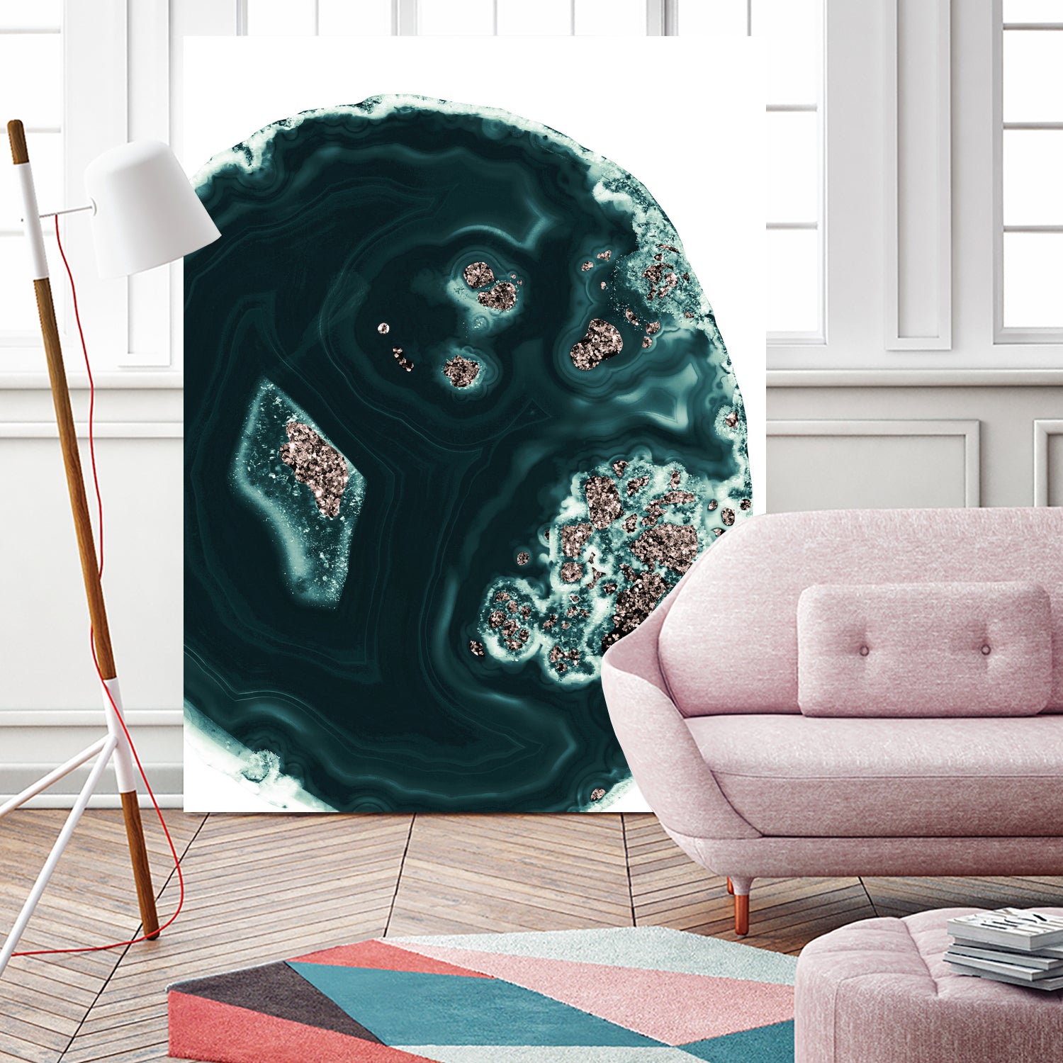 Malachite with Rose Gold Glitter #1 #shiny #gem #decor #art by Anita & Bella Jantz on GIANT ART - green photo illustration