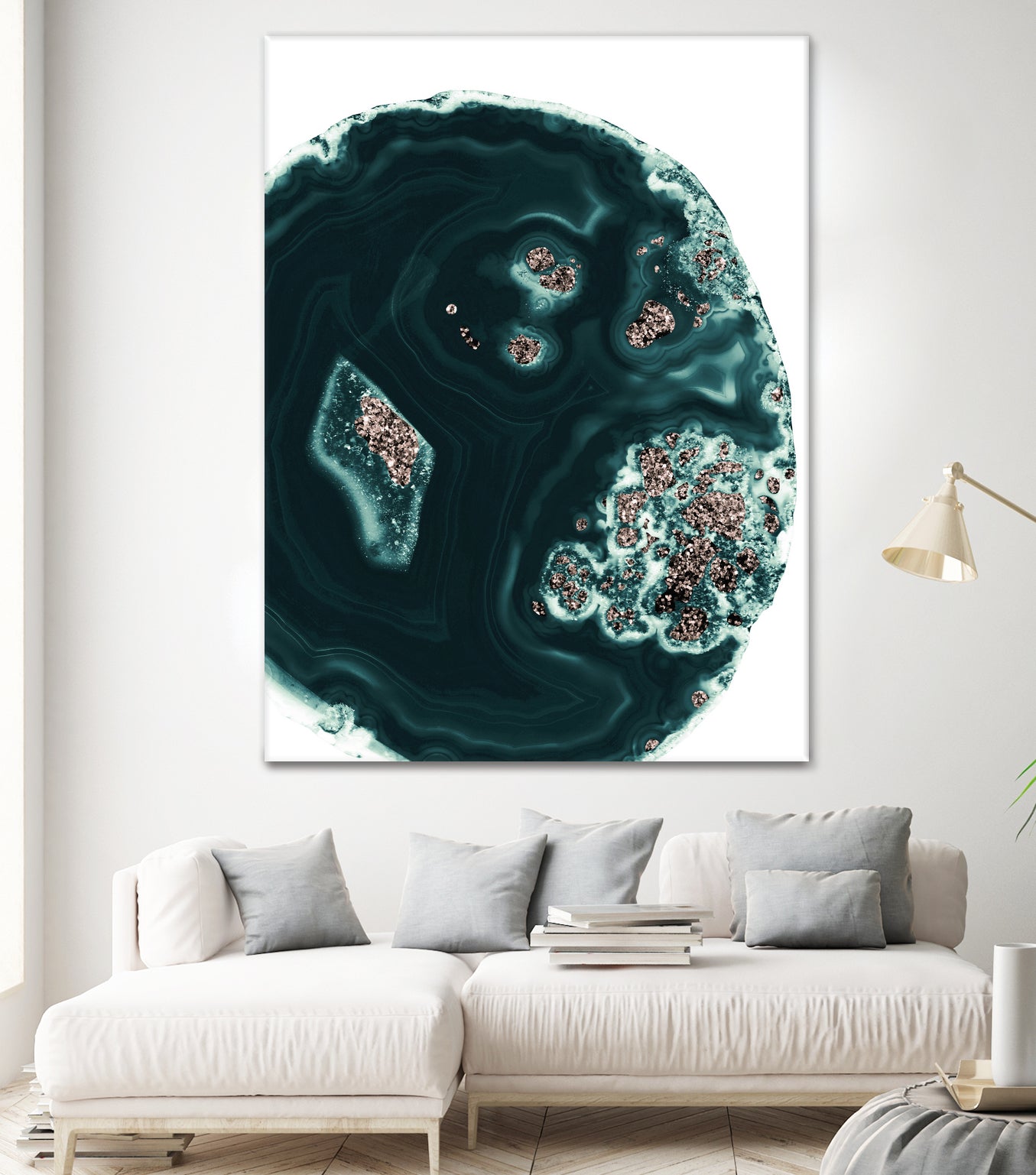 Malachite with Rose Gold Glitter #1 #shiny #gem #decor #art by Anita & Bella Jantz on GIANT ART - green photo illustration