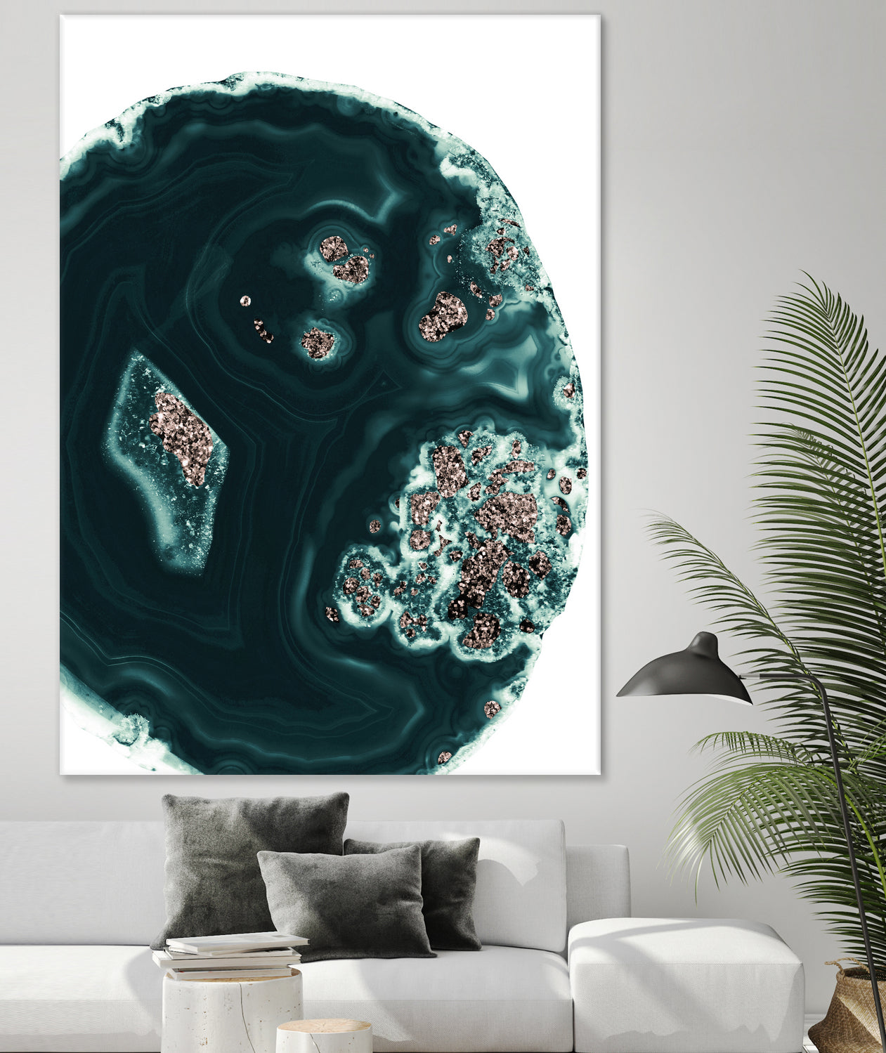 Malachite with Rose Gold Glitter #1 #shiny #gem #decor #art by Anita & Bella Jantz on GIANT ART - green photo illustration