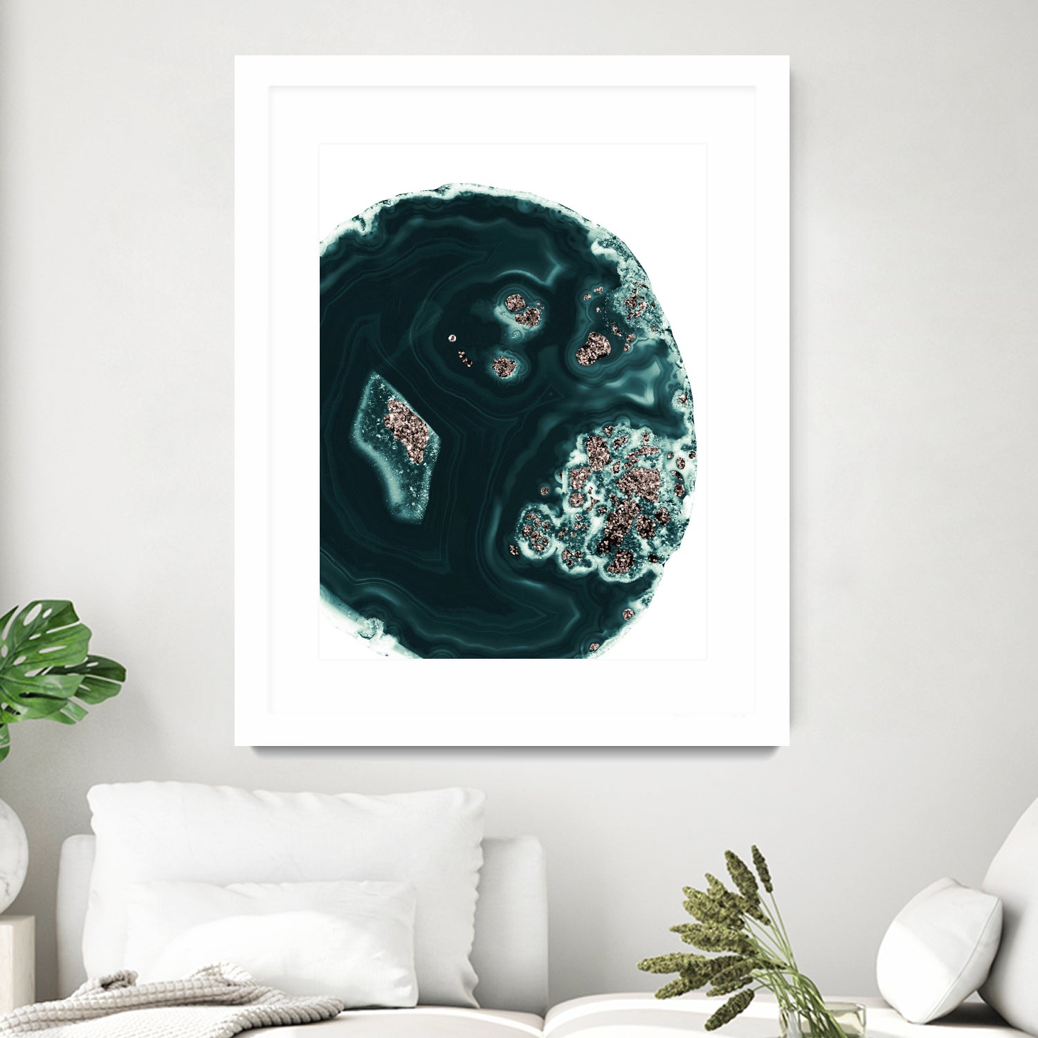 Malachite with Rose Gold Glitter #1 #shiny #gem #decor #art by Anita & Bella Jantz on GIANT ART - green photo illustration