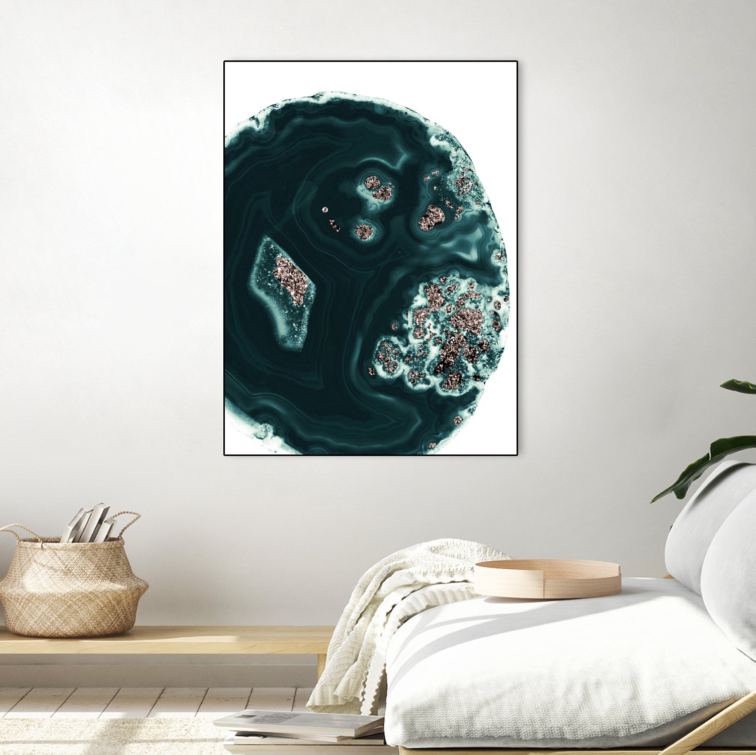 Malachite with Rose Gold Glitter #1 #shiny #gem #decor #art by Anita & Bella Jantz on GIANT ART - green photo illustration