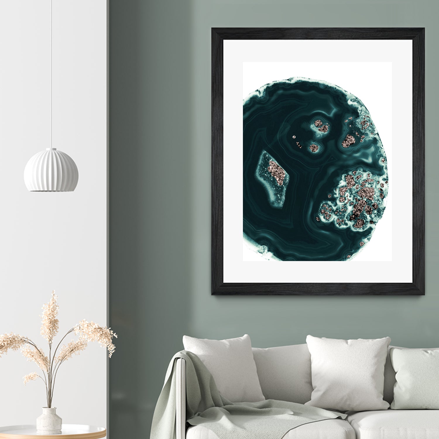 Malachite with Rose Gold Glitter #1 #shiny #gem #decor #art by Anita & Bella Jantz on GIANT ART - green photo illustration