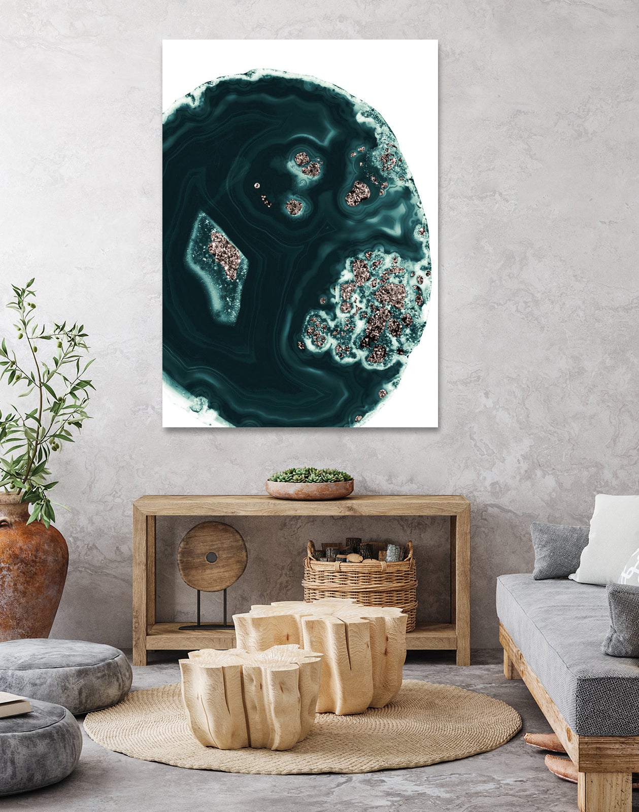 Malachite with Rose Gold Glitter #1 #shiny #gem #decor #art by Anita & Bella Jantz on GIANT ART - green photo illustration