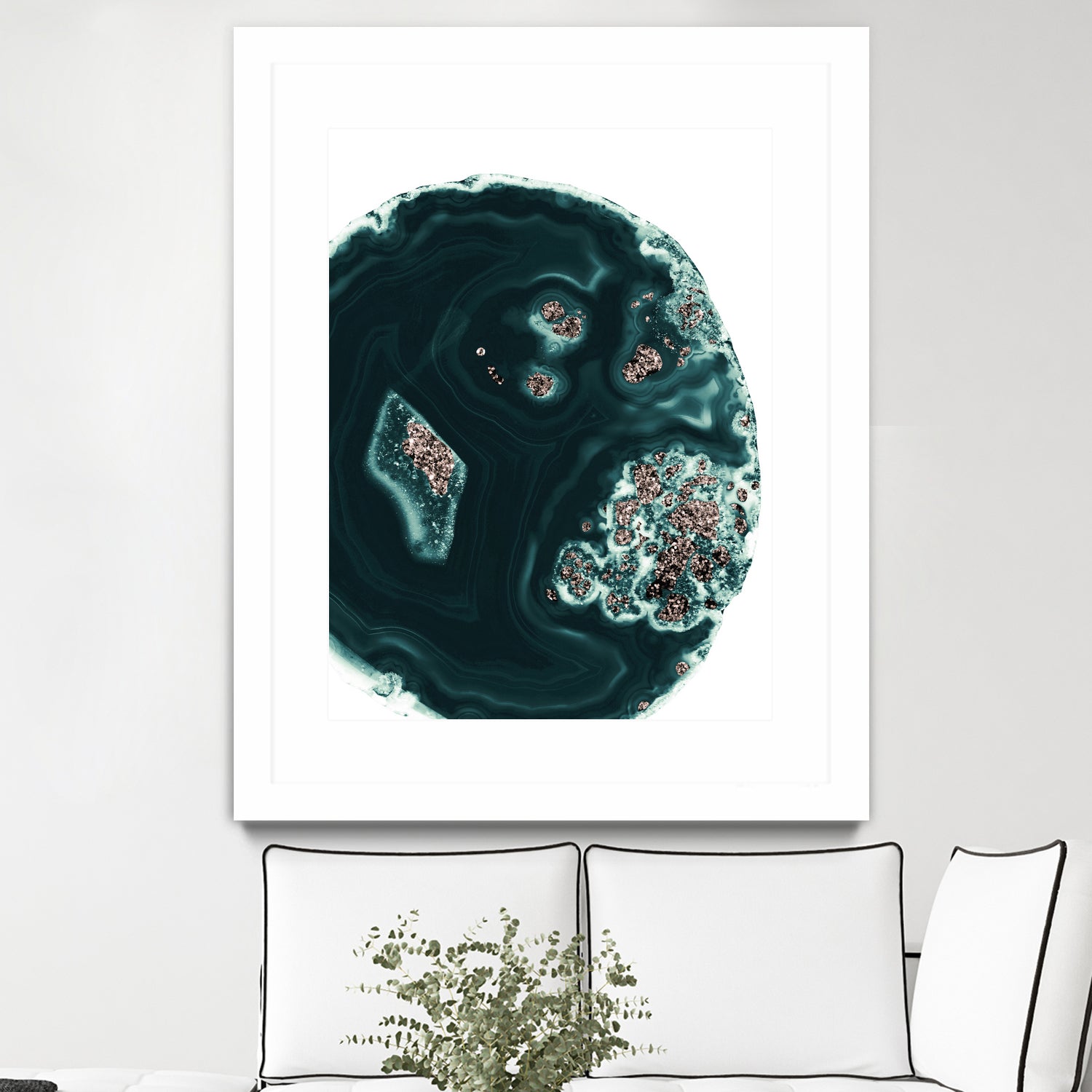 Malachite with Rose Gold Glitter #1 #shiny #gem #decor #art by Anita & Bella Jantz on GIANT ART - green photo illustration